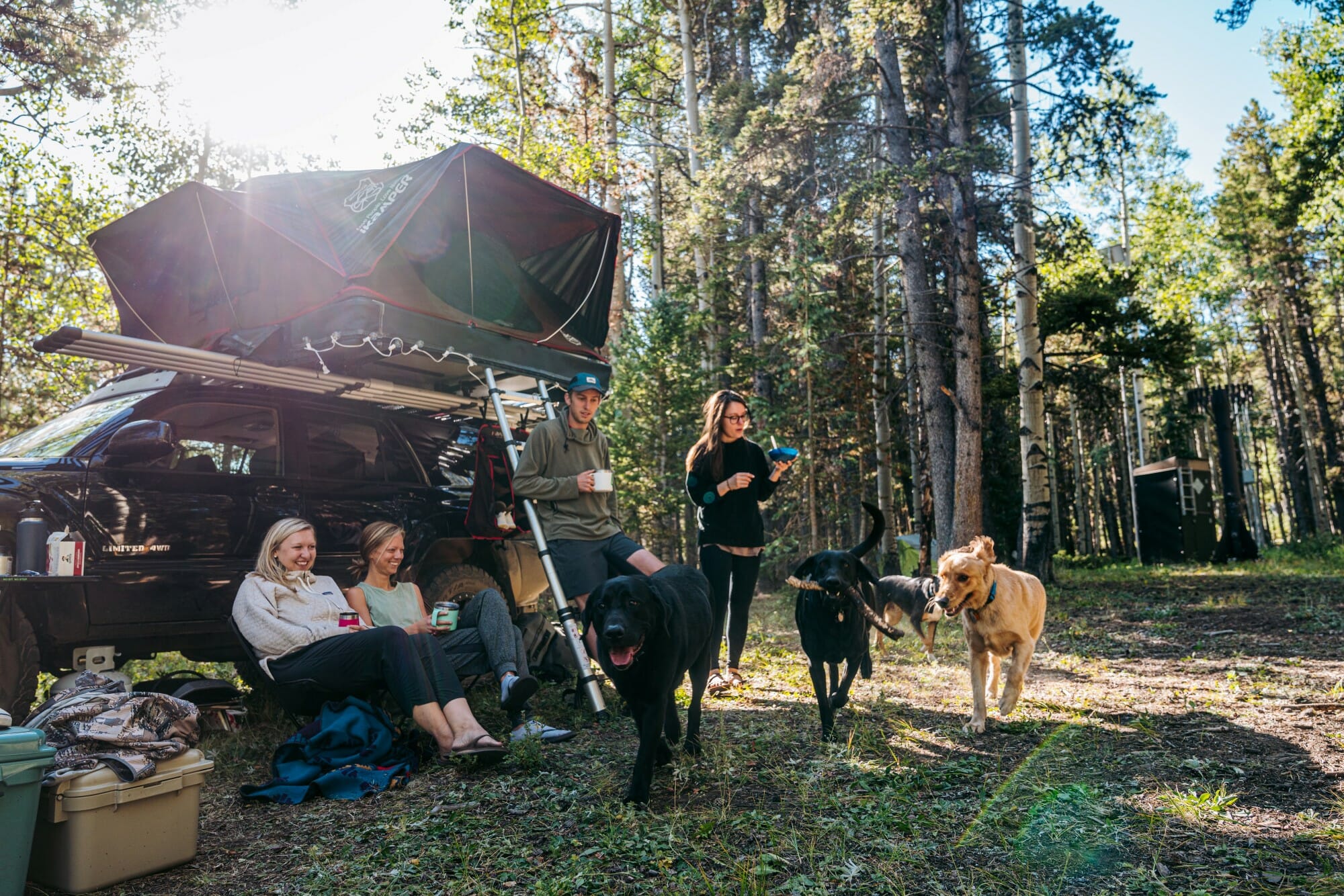 Una tienda de techo para 4 personas: la X-Cover de iKamper ofrece mucho espacio.