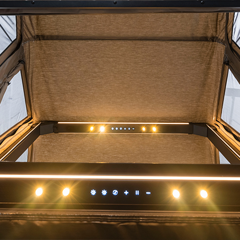 Iluminación integrada. Tiras y focos LED para un ambiente de luz agradable.