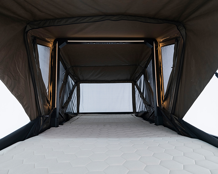 Planta superior de descanso de la célula camper Trunk Pickup con colchón, 300 cm de largo
